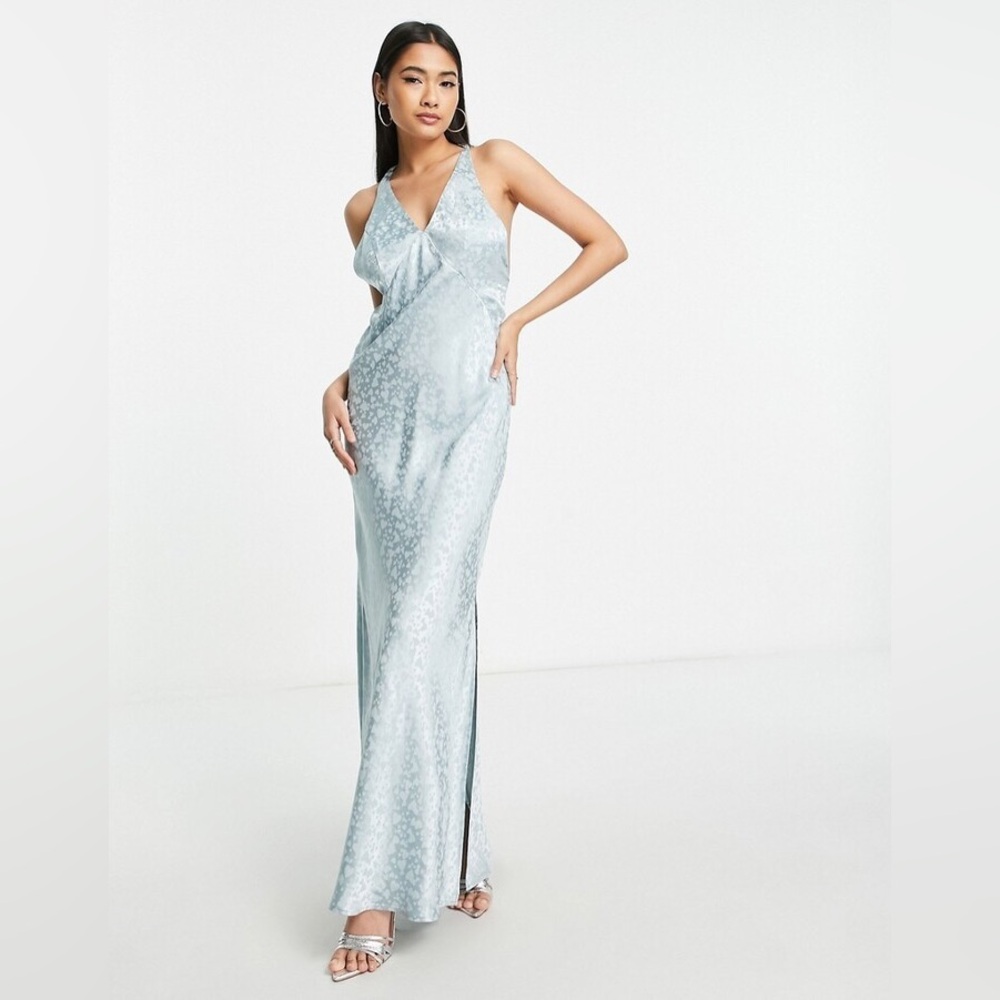 NWT Topshop heart jacquard slip dress